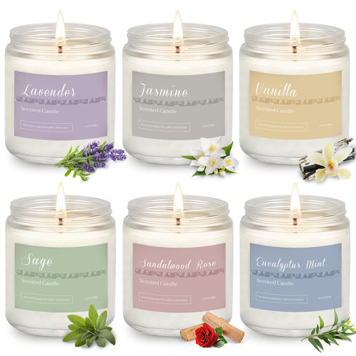 6 Pack Candles for Home Scented Aromatherapy