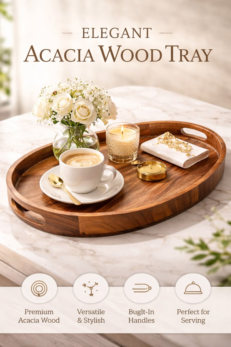 Acacia Wood Serving Tray