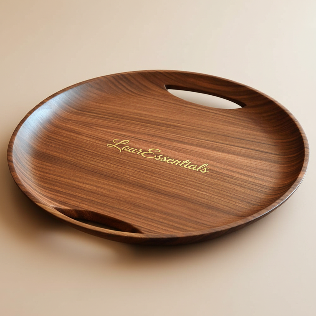 LourEssentials Round Dark Tray