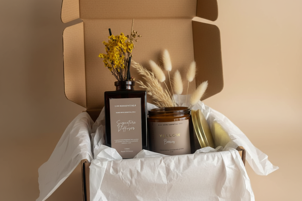 Signature Diffuser & Yellow Berries Gift Box Set